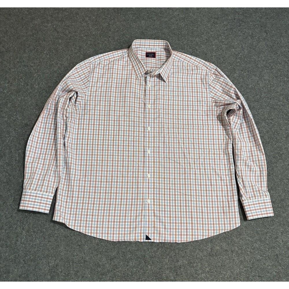 Untuckit Shirt Mens 3XL Plaid Green Durif 01096 Wrinkle Free Long Sleeve